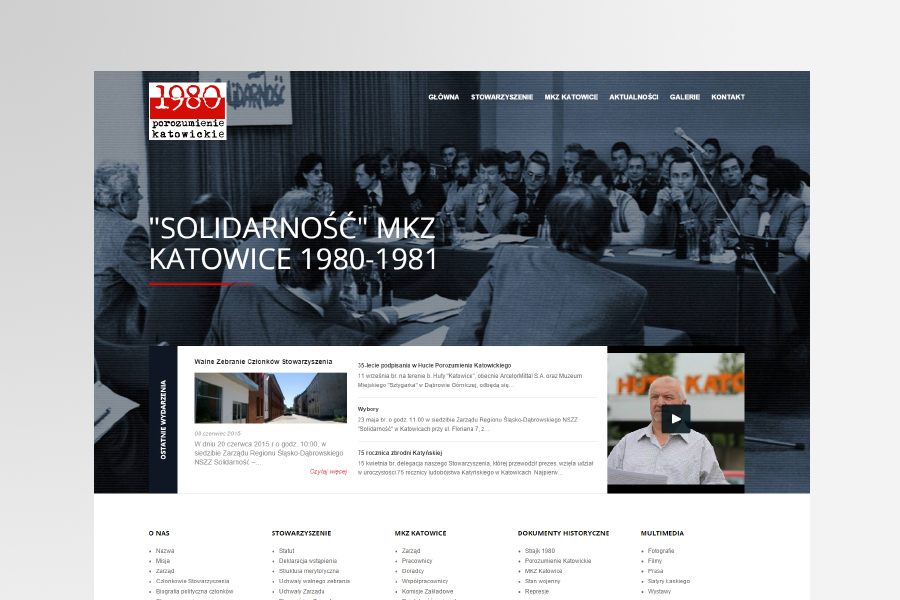 strona internetowa www.porozumieniekatowickie1980.pl